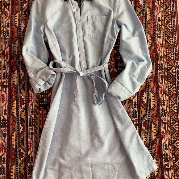 Tommy Hilfiger Jean Dress with polka dot collar - Picture 2 of 7